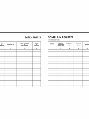Complaint Register (100 Pages)