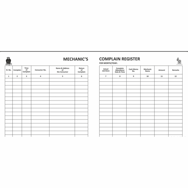 Complaint Register (100 Pages)
