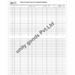 Daily Pressure Regulator Stock Register (200 pages)