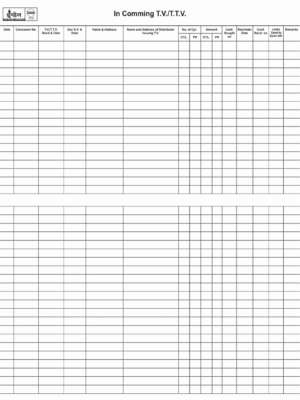 Incoming T.V/T.V.V (100 Pages)