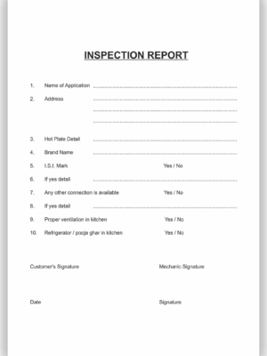 Inspection Report Pad(100 Pages)