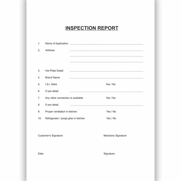Inspection Report Pad(100 Pages)