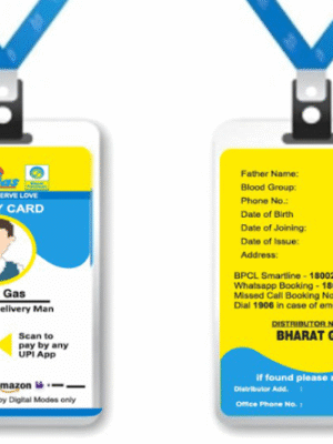Bharat gas Plastic ID card With lanyard