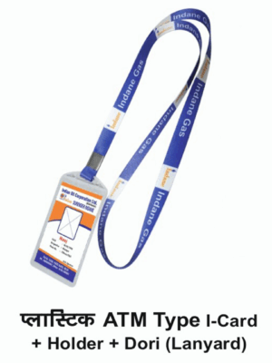 Indane gas Plastic ID card With lanyard
