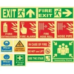 Square Multicolor Fire Safety Signage Board {1 Piece}